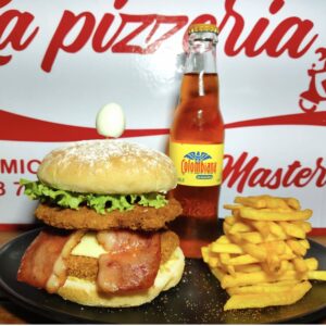 DOBLE MASTER ESPECIAL COMBO

Doble carne, tomate, cebolla caramelizada, lechuga, tocineta, queso, huevo de codorniz,papa chips, salsa
